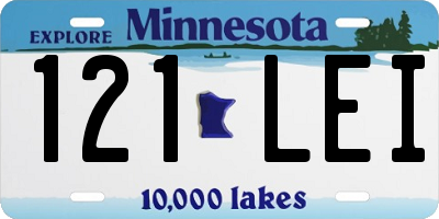 MN license plate 121LEI