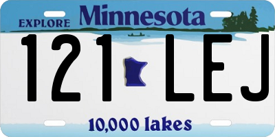 MN license plate 121LEJ