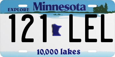 MN license plate 121LEL