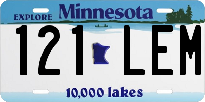 MN license plate 121LEM