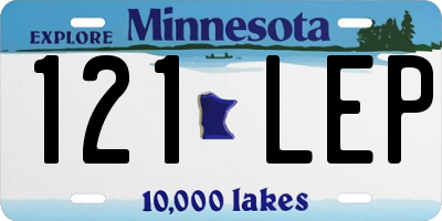MN license plate 121LEP