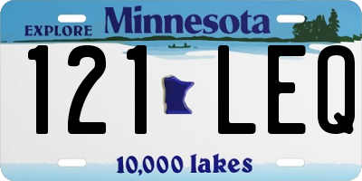 MN license plate 121LEQ