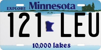 MN license plate 121LEU