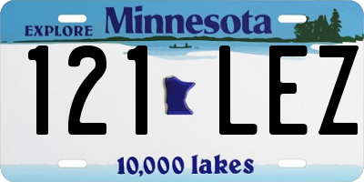 MN license plate 121LEZ