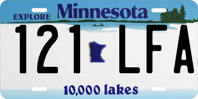 MN license plate 121LFA