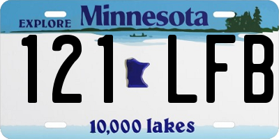 MN license plate 121LFB