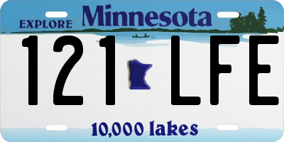 MN license plate 121LFE