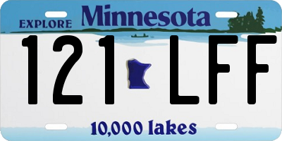 MN license plate 121LFF