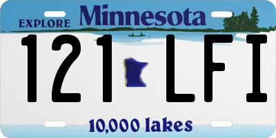 MN license plate 121LFI