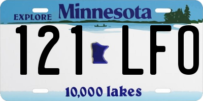 MN license plate 121LFO