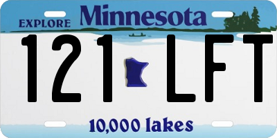 MN license plate 121LFT