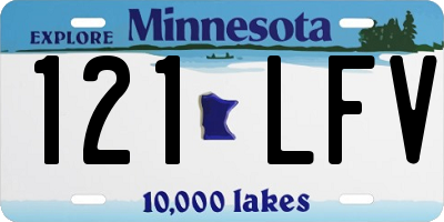 MN license plate 121LFV