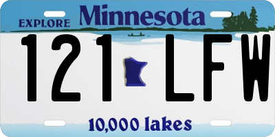 MN license plate 121LFW