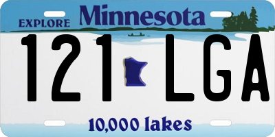 MN license plate 121LGA