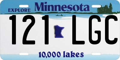 MN license plate 121LGC