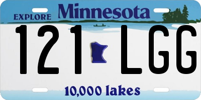 MN license plate 121LGG