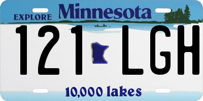MN license plate 121LGH