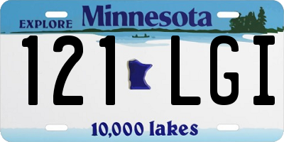 MN license plate 121LGI