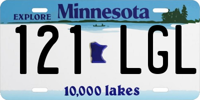 MN license plate 121LGL