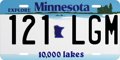 MN license plate 121LGM