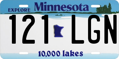 MN license plate 121LGN