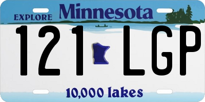 MN license plate 121LGP