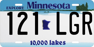 MN license plate 121LGR