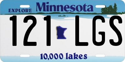 MN license plate 121LGS