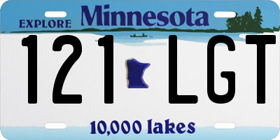 MN license plate 121LGT