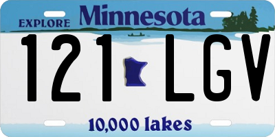 MN license plate 121LGV
