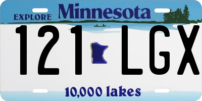 MN license plate 121LGX