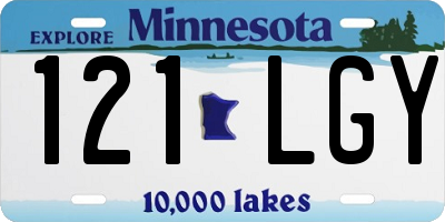 MN license plate 121LGY