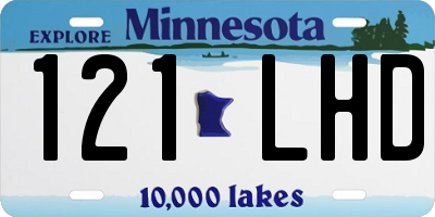 MN license plate 121LHD