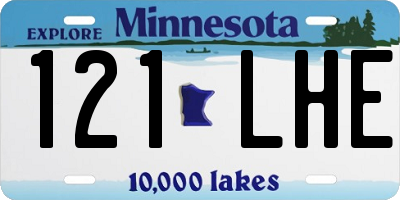 MN license plate 121LHE