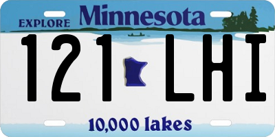 MN license plate 121LHI