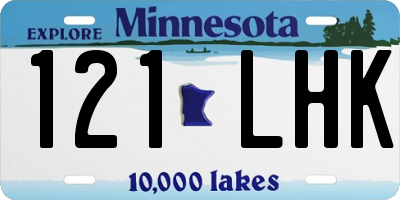 MN license plate 121LHK