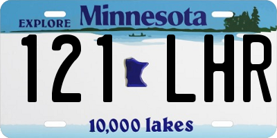 MN license plate 121LHR