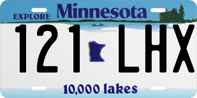 MN license plate 121LHX