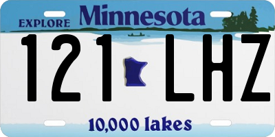 MN license plate 121LHZ