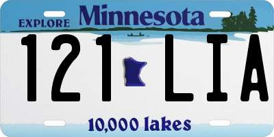 MN license plate 121LIA