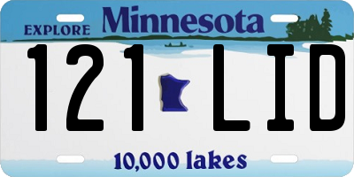 MN license plate 121LID