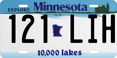 MN license plate 121LIH