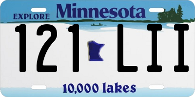 MN license plate 121LII