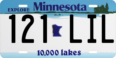 MN license plate 121LIL