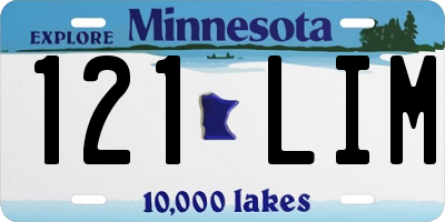 MN license plate 121LIM