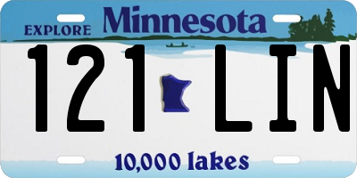 MN license plate 121LIN