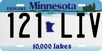 MN license plate 121LIV
