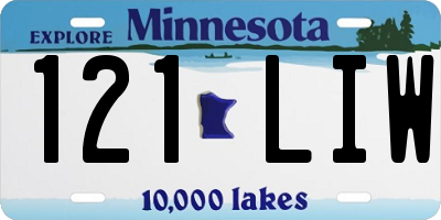 MN license plate 121LIW