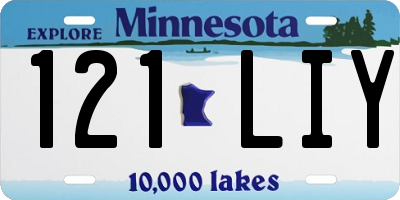 MN license plate 121LIY