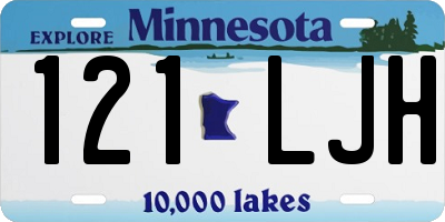 MN license plate 121LJH